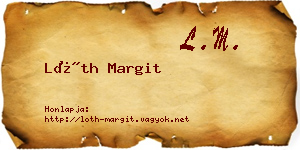 Lóth Margit névjegykártya