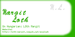 margit loth business card